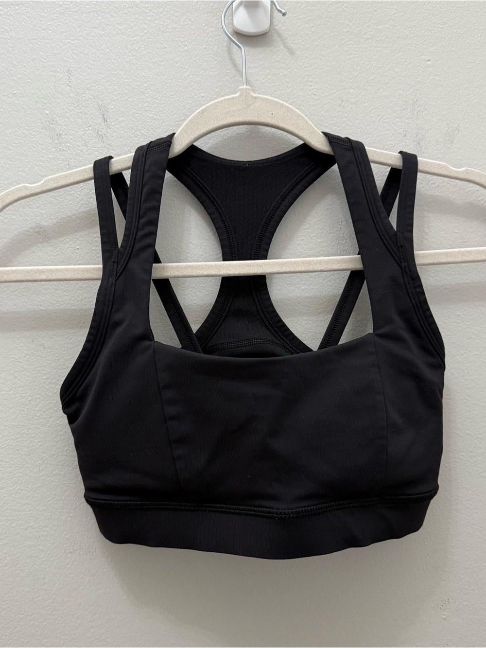 Lululemon Athletica All Powered up Black Racerback Sports Bra - Women size 4